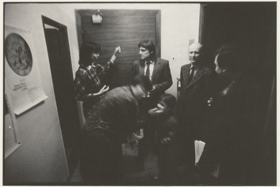 Zleva Jana Teplá, Michal Gregor, Rudolf Hocke